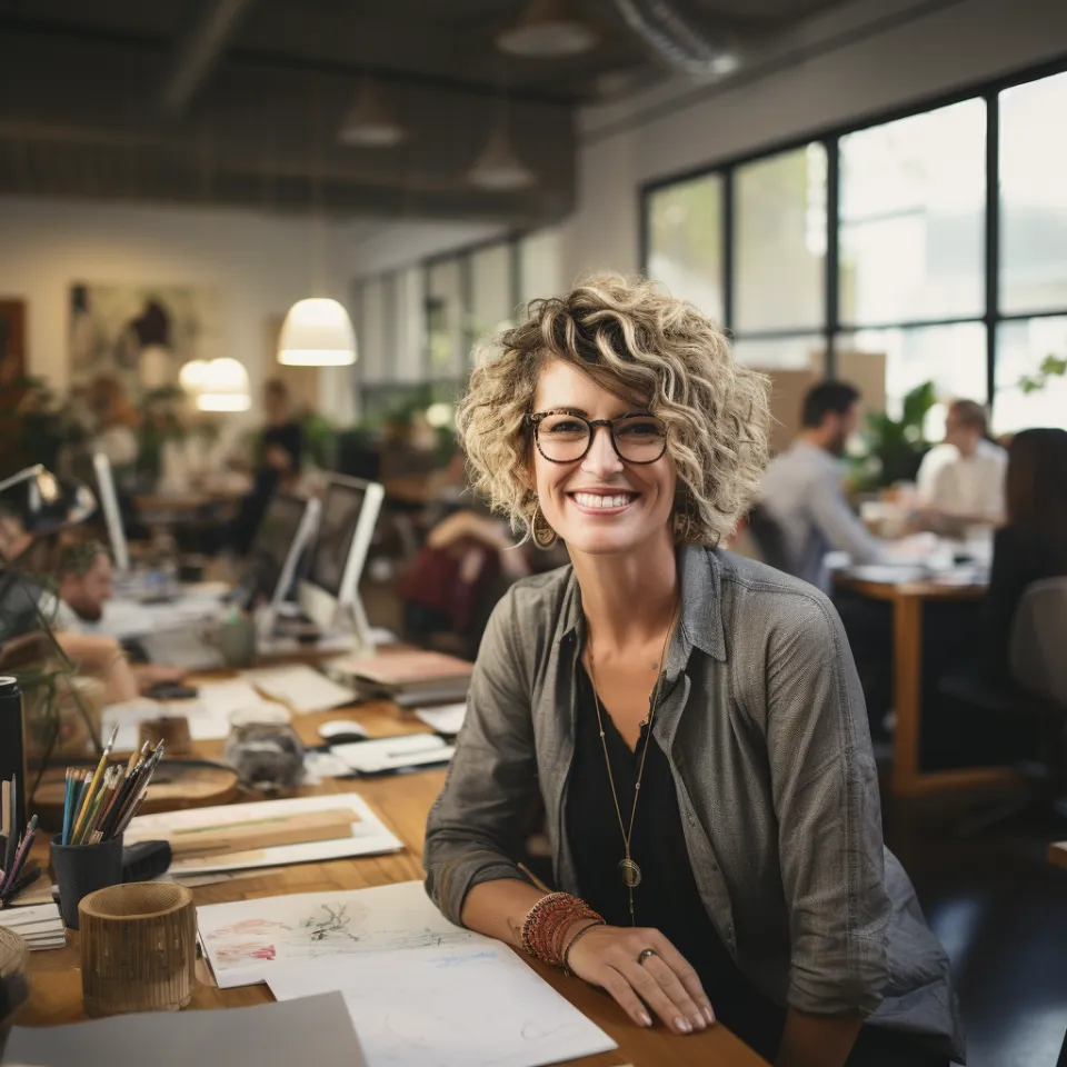 Donna italiana al lavoro